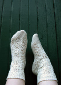 Laurel Socks in Wayfarer Natural